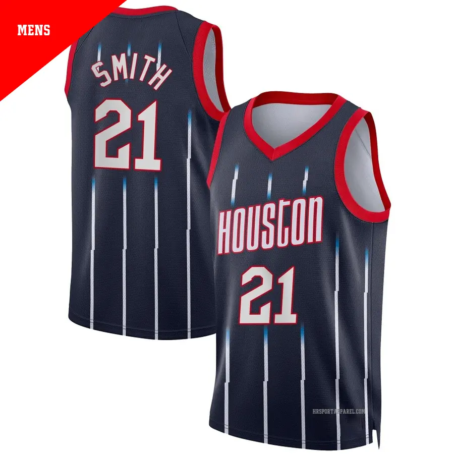 ＃21 Men's Tyler Smith Houston Rockets 2022/23 Swingman Navy City Edition Jersey